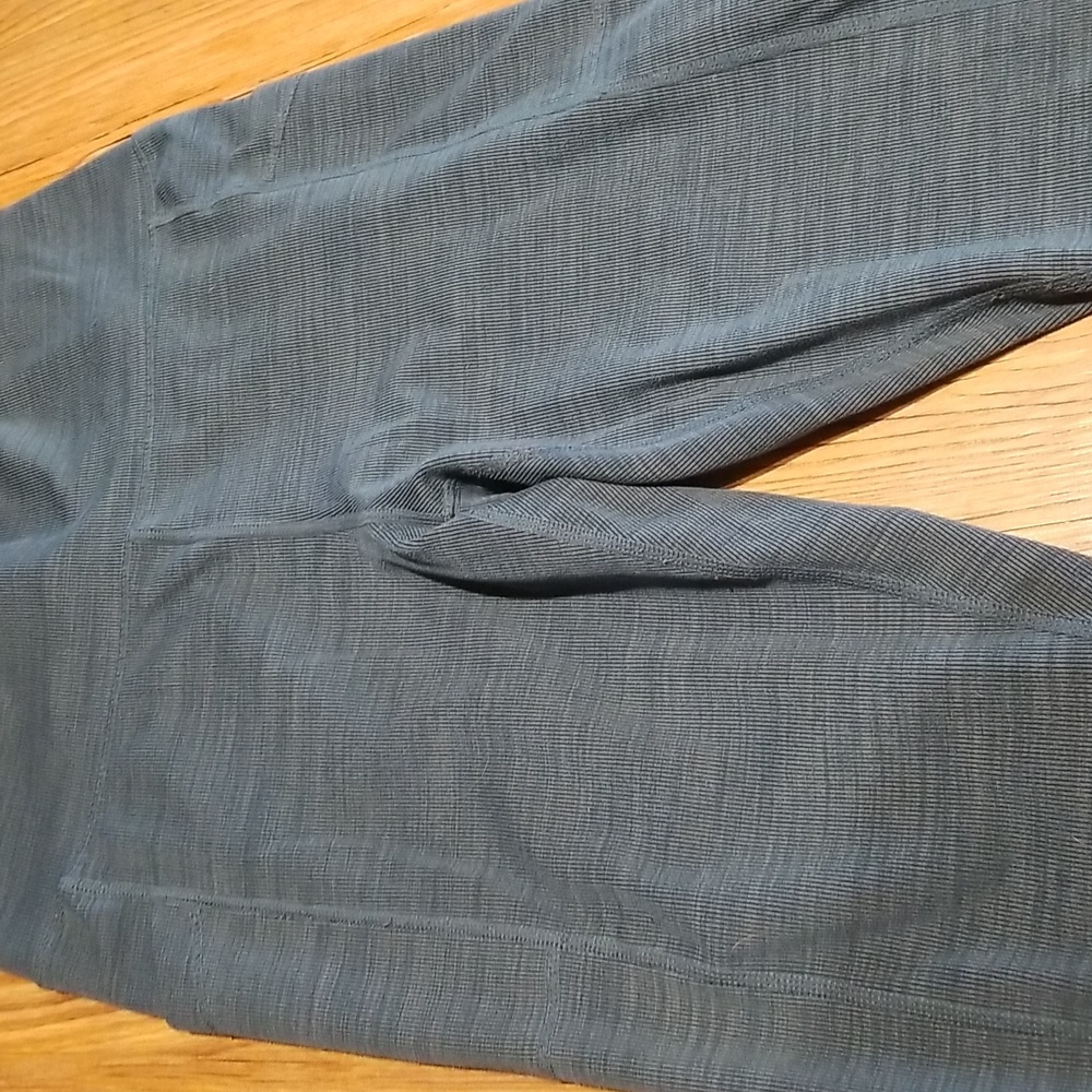 Ribbed leggings teal color like new condition szXL side pockets - Picture 2 of 5